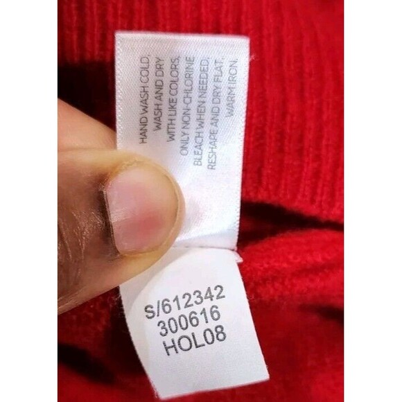 Old Navy Cashmere Sweater S Small Womens Red Crewneck - Picture 8 of 8